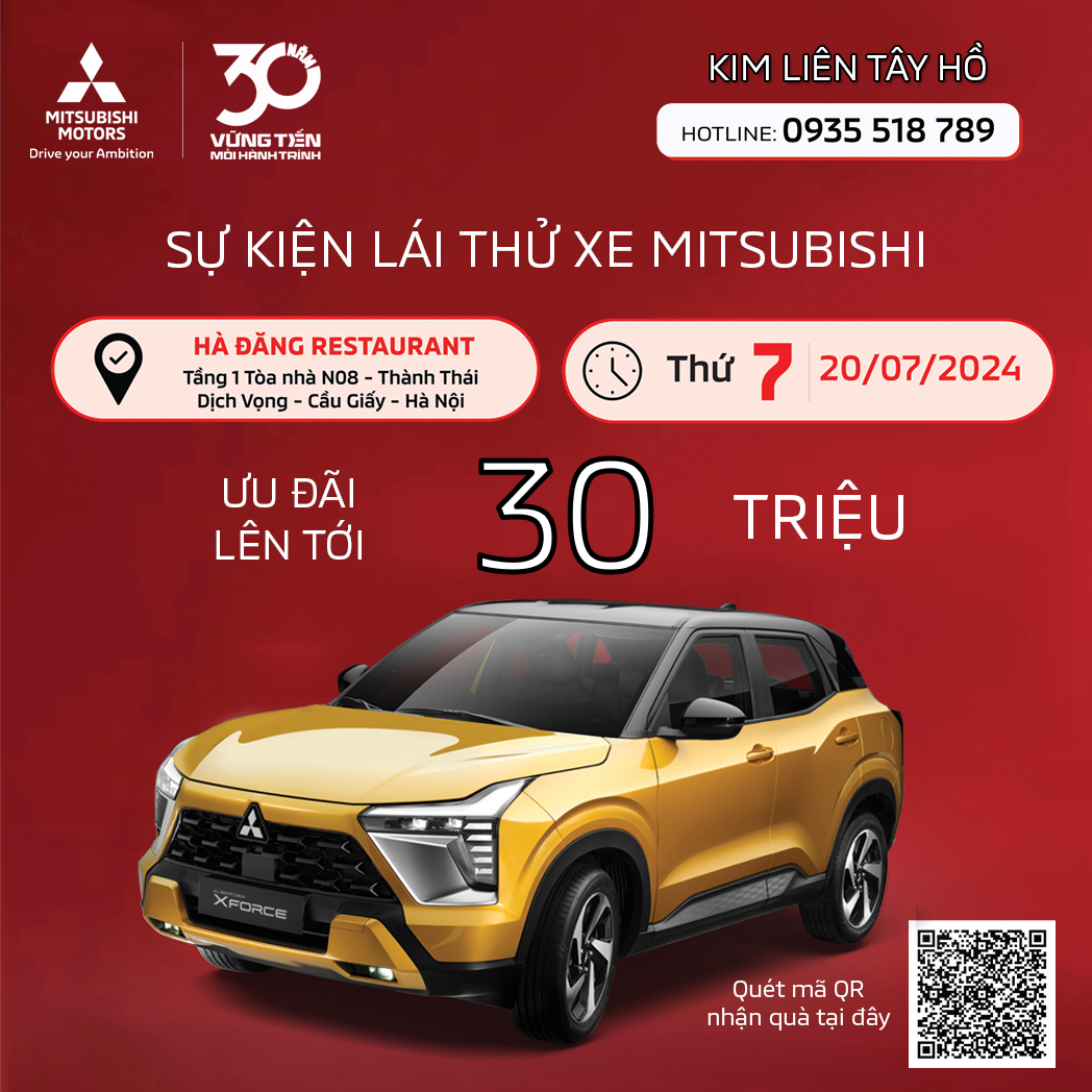 LÁI THỬ XE MITSUBISHI THÁNG 7/2024